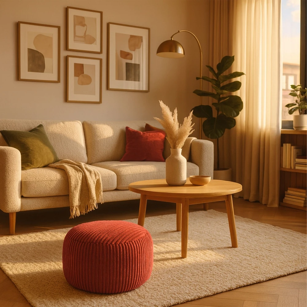Relaxdays Velveto pufas