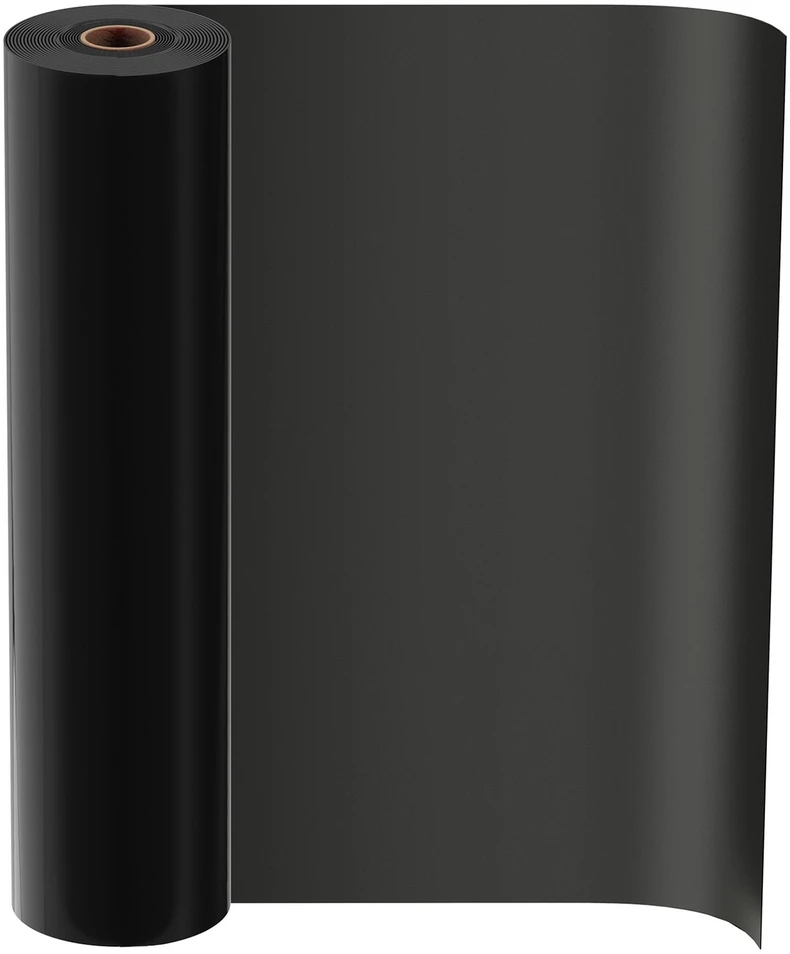 VEVOR 0,15 mm plastikinė plėvelė 6,1 x 30,48 m juoda