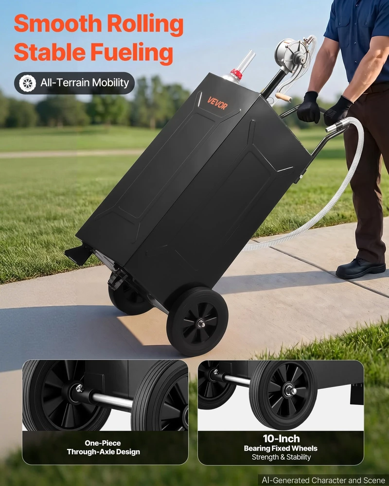 VEVOR 113,6 l kuro vežimėlis su siurbliu