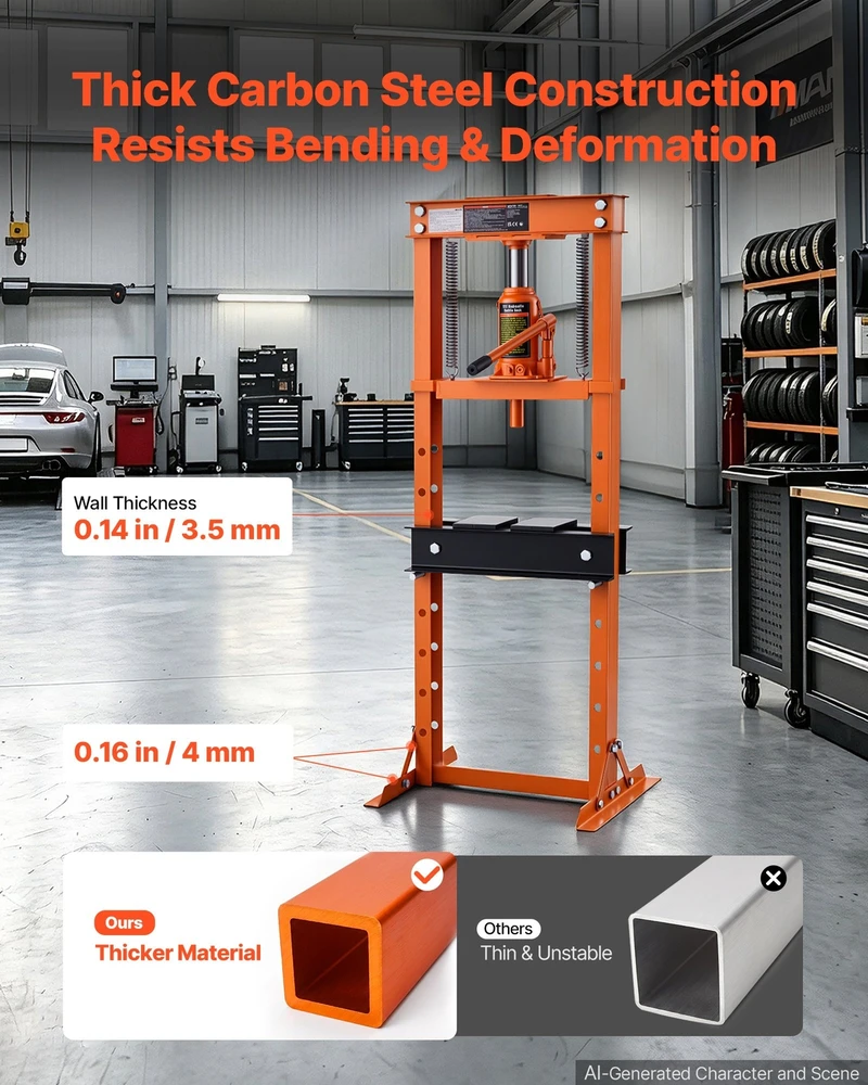 VEVOR 12 t dirbtuvinis hidraulinis presas
