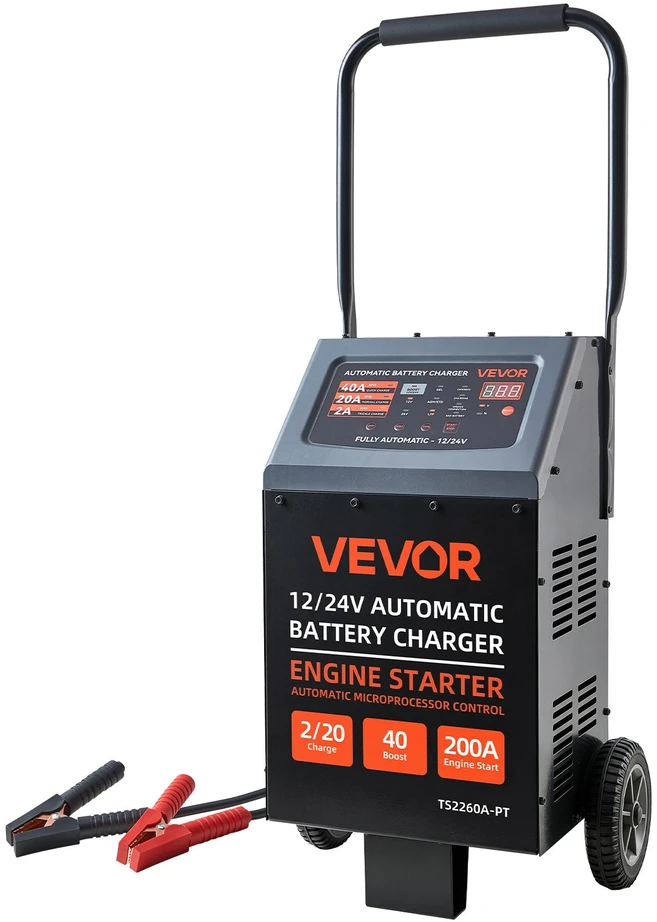 VEVOR 12V/24V akumuliatorių įkroviklis su užvedimo funkcija