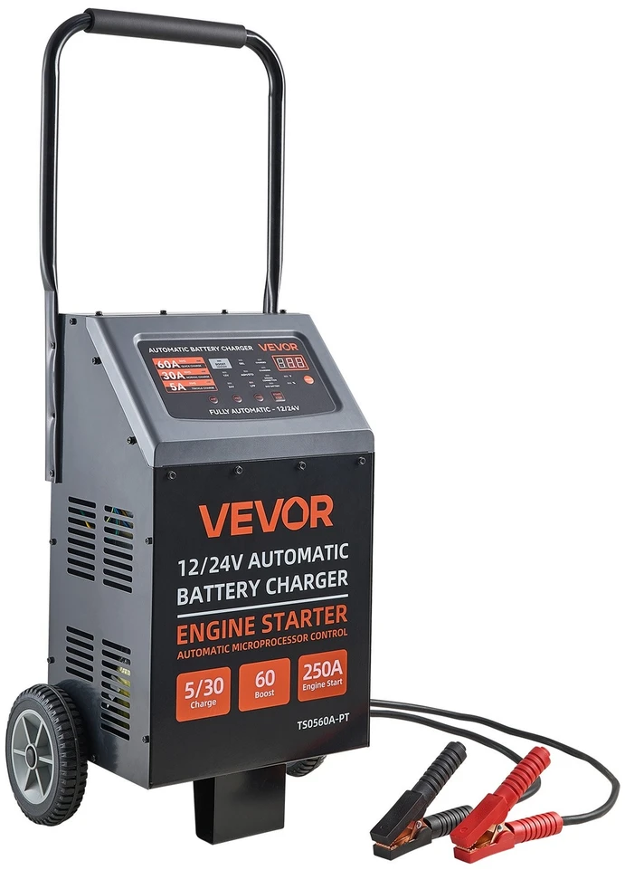 VEVOR 12V/24V akumuliatorių įkroviklis su užvedimo funkcija