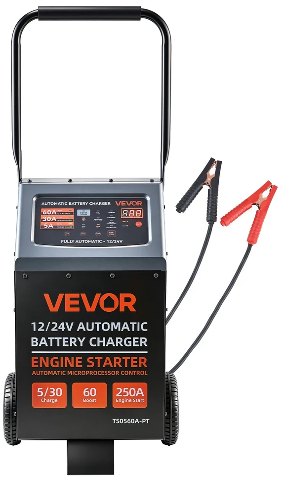 VEVOR 12V/24V akumuliatorių įkroviklis su užvedimo funkcija