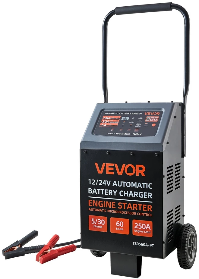 VEVOR 12V/24V akumuliatorių įkroviklis su užvedimo funkcija