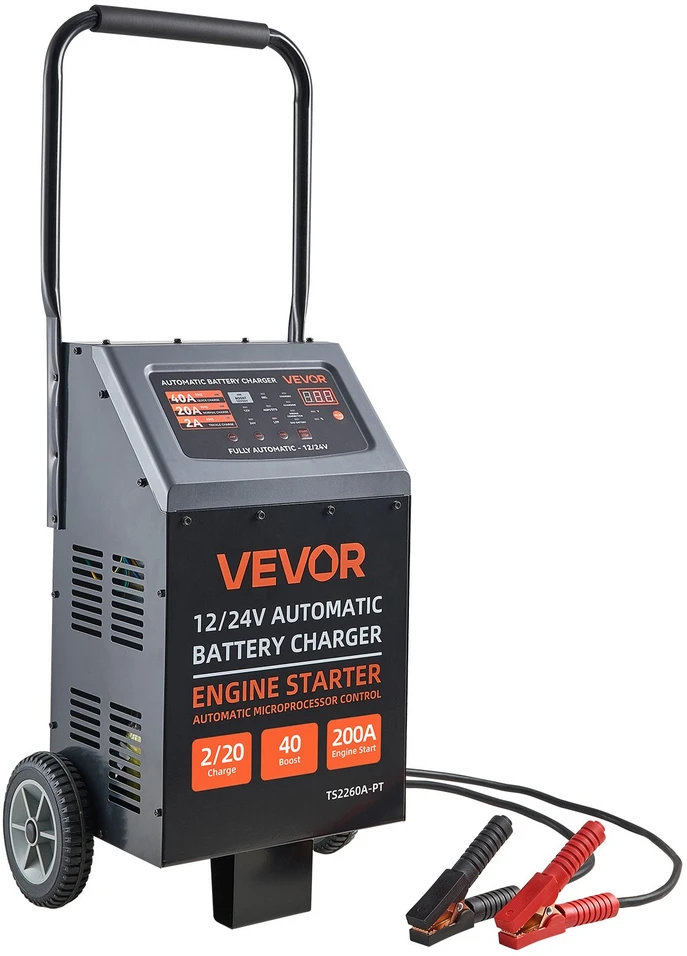 VEVOR 12V/24V akumuliatorių įkroviklis su užvedimo funkcija
