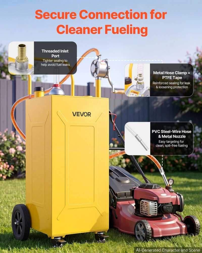 VEVOR 132,5 l degalų pervežimo bakas su pompa