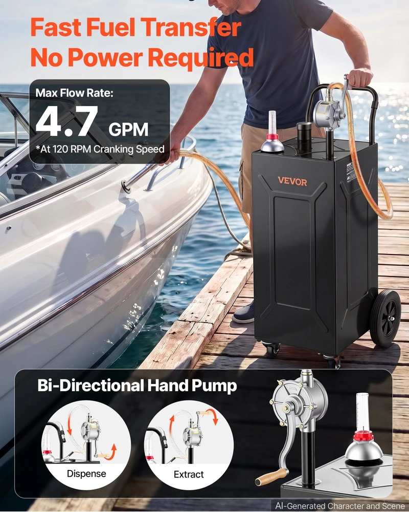 VEVOR 132,5 l kuro caddy vežimėlis