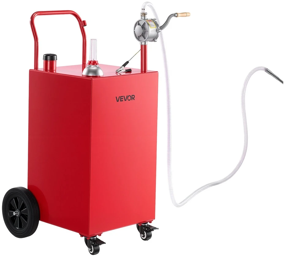 VEVOR 151,4 l degalų vežimėlis su rankine pompa