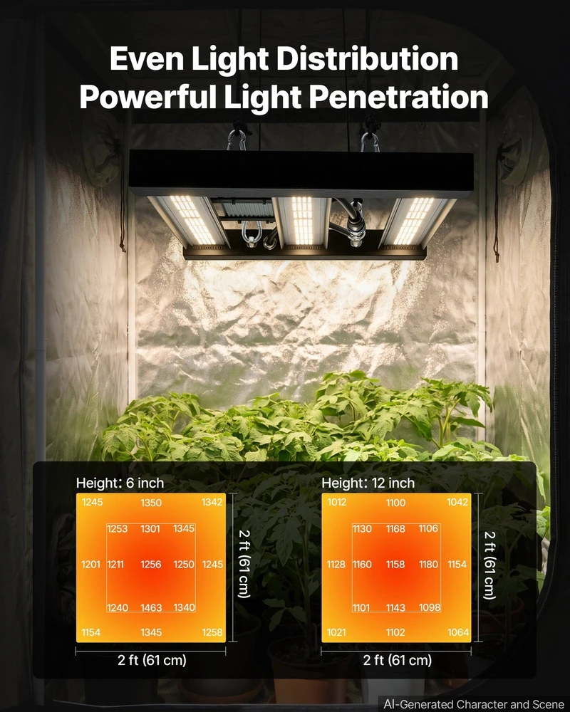 VEVOR 200W pilno spektro LED augalų lempa