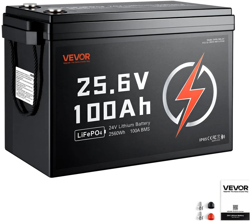 VEVOR 24V 100Ah LiFePO4 ličio akumuliatorius