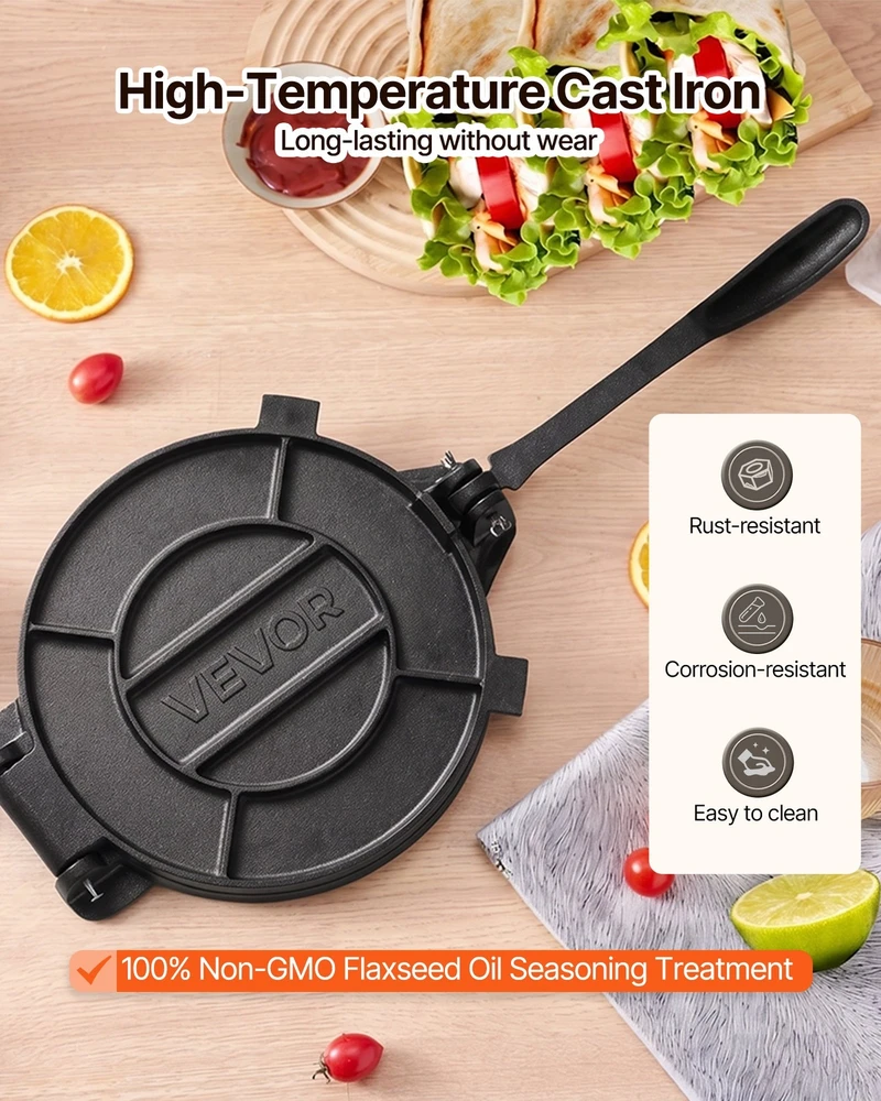 VEVOR 30 cm ketaus tortilijų presas