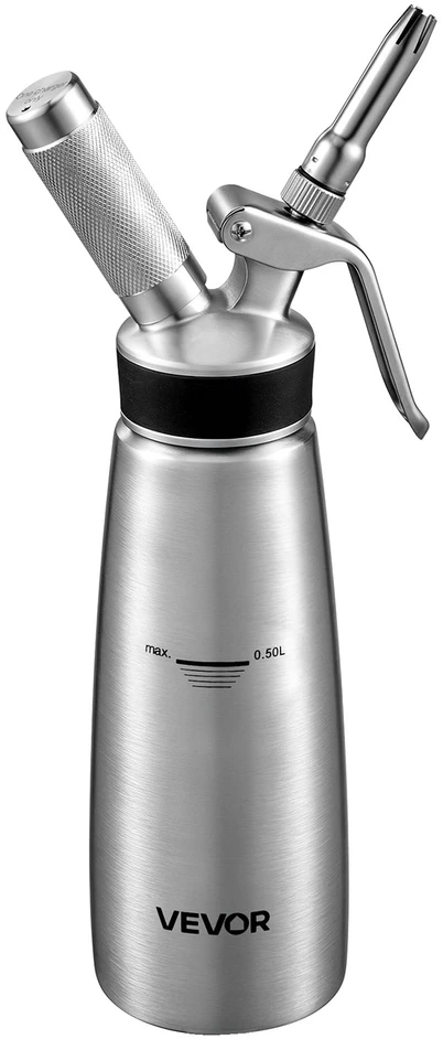 VEVOR 304 nerūdijančio plieno grietinėlės sifonas 500 ml