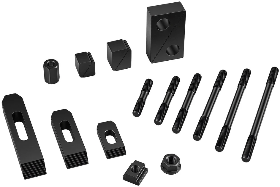VEVOR 58 dalių 5/8" T formos griovelio prispaudimo rinkinys
