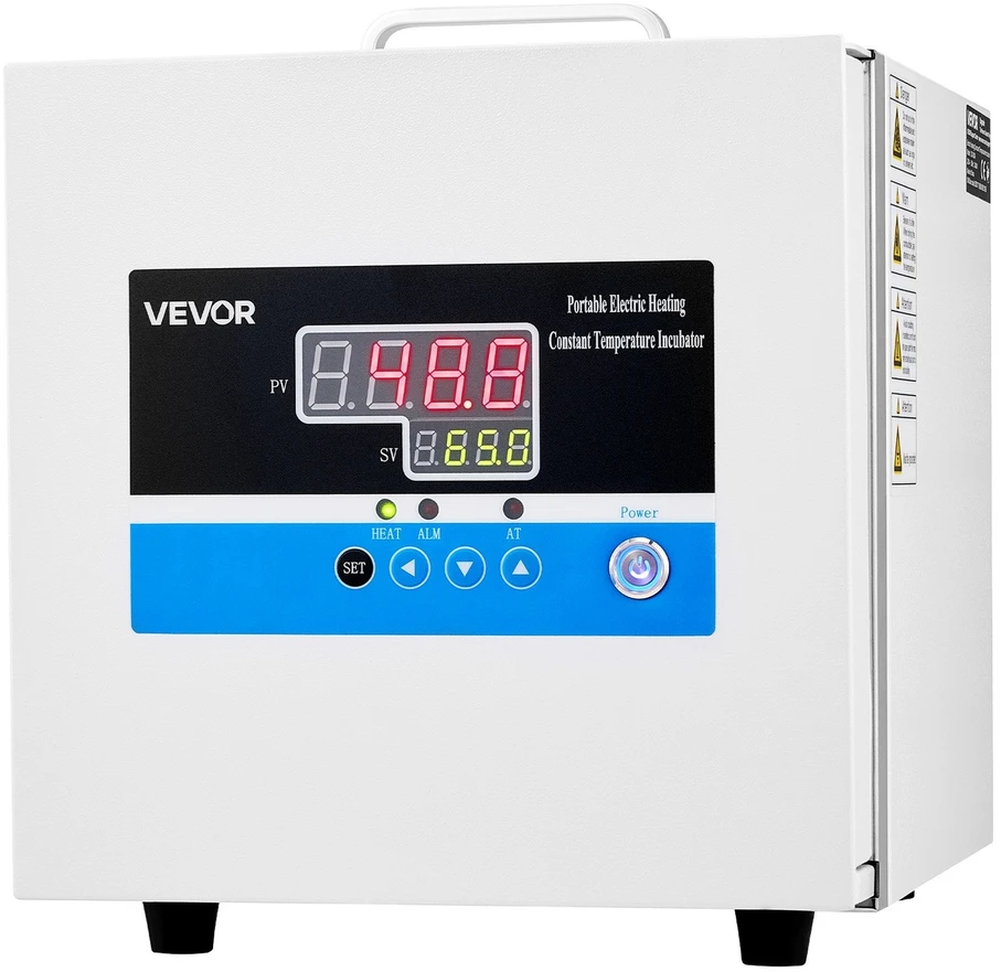VEVOR 6 L laboratorinis inkubatorius su PID valdymu