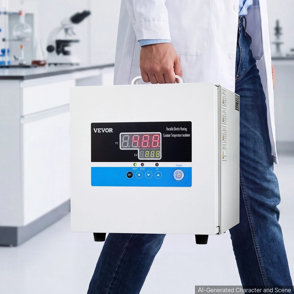 VEVOR 6 L laboratorinis inkubatorius su PID valdymu