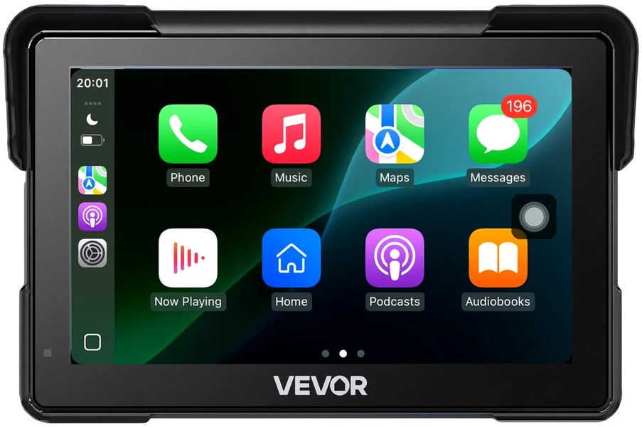VEVOR 7 colių belaidė motociklų CarPlay sistema