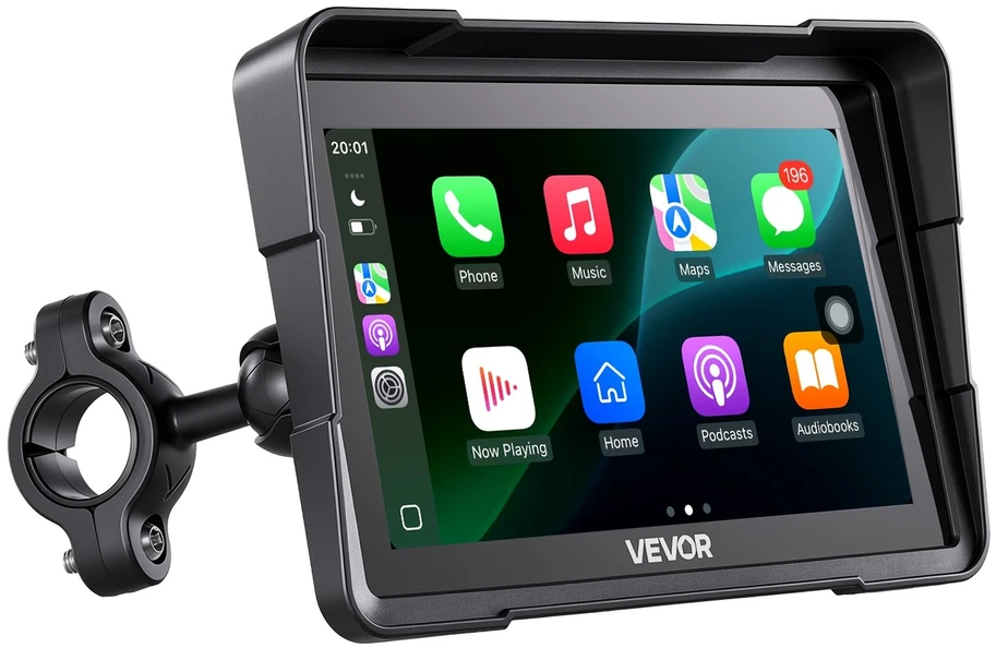 VEVOR 7 colių belaidė motociklų CarPlay sistema