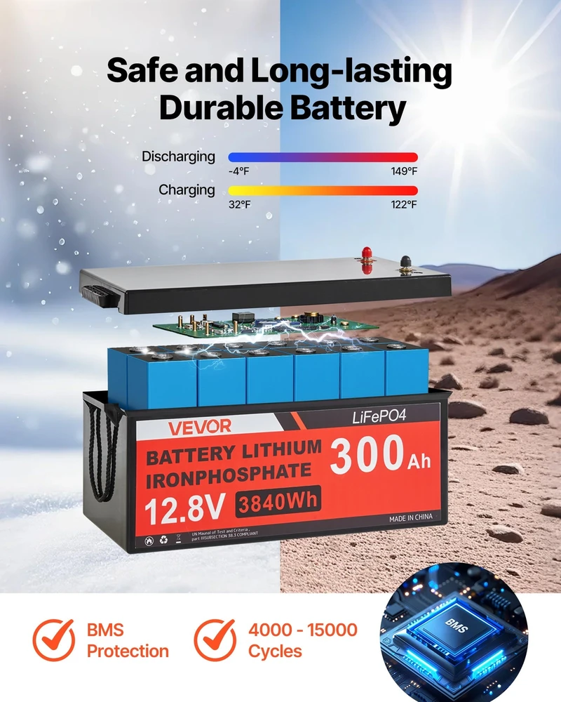 VEVOR 800W 12V saulės energijos komplektas
