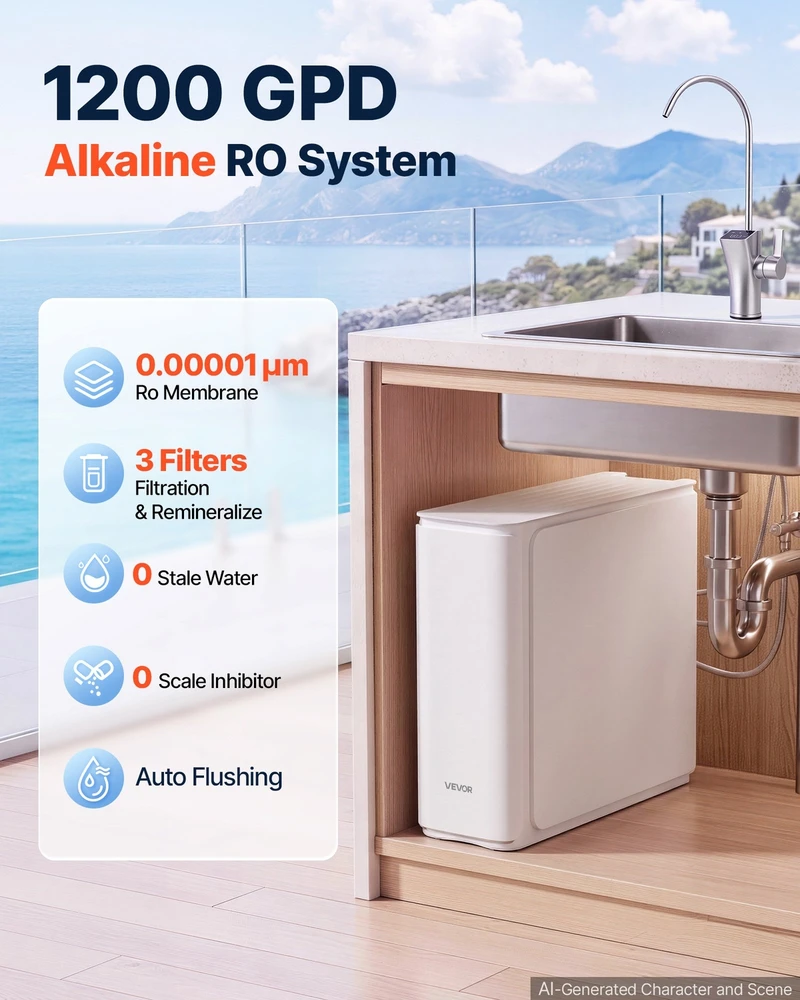 VEVOR Atbulinio osmoso sistema 1200 GPD