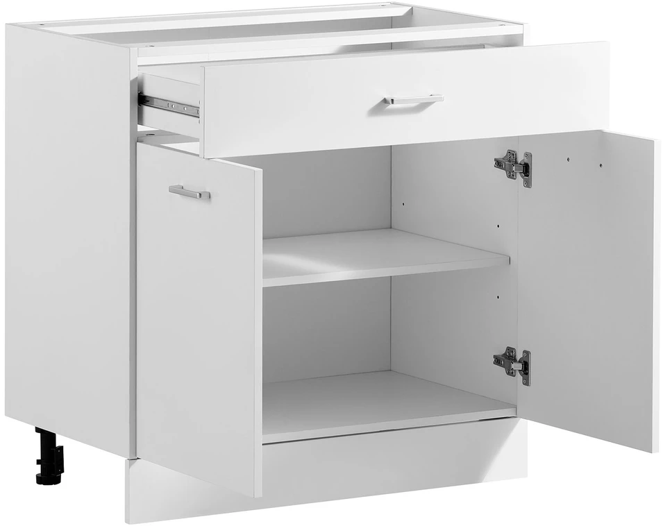 VEVOR Balta „Shaker“ stiliaus grindinė spintelė 80 cm