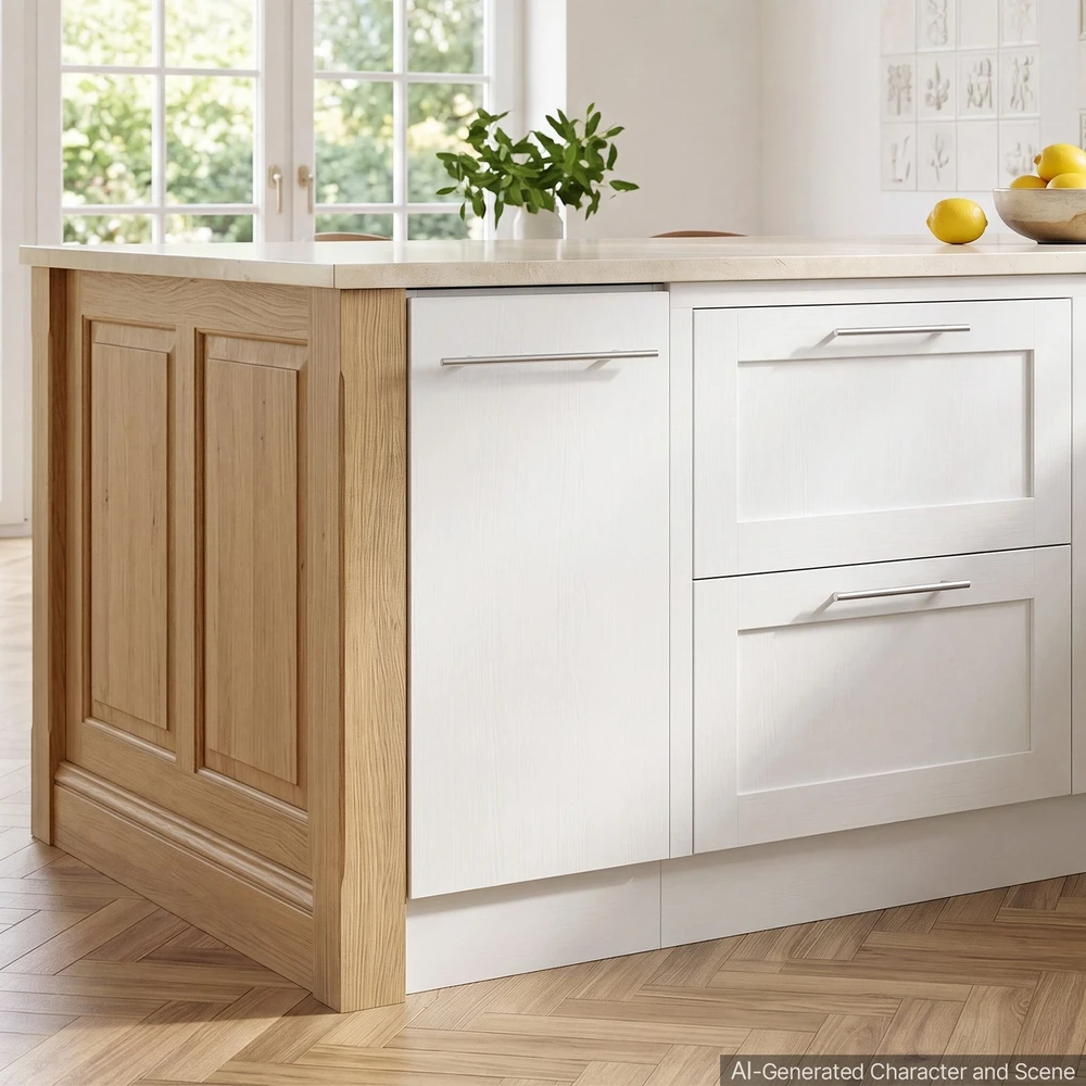 VEVOR Balta Shaker stiliaus spintelė su stalčiumi 30cm