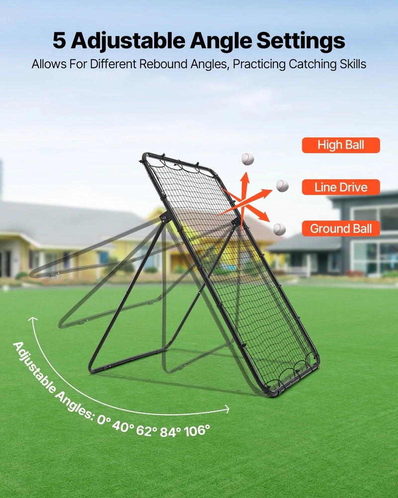 VEVOR Beisbolo ir softbolo atmušimo tinklas 1210 x 1730 mm