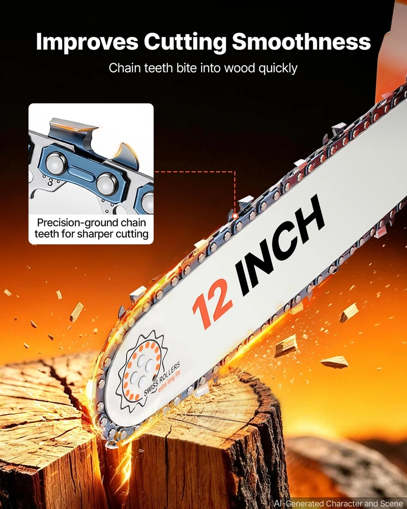 VEVOR Benzininis grandininis pjūklas 304.8 mm 25.4CC