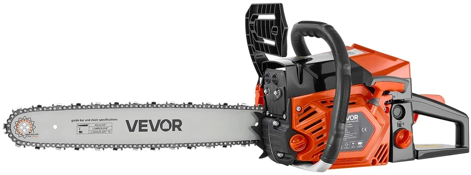 VEVOR Benzininis grandininis pjūklas 457,2 mm 52CC