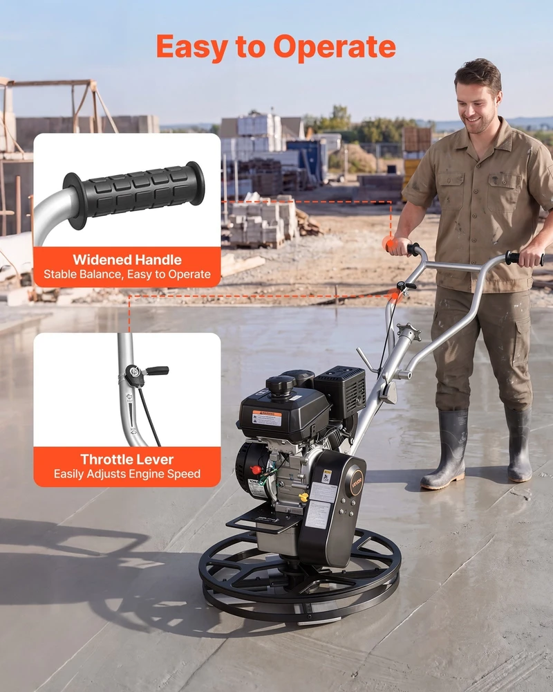 VEVOR Betono glaistyklė 610 mm su Kohler 7 HP