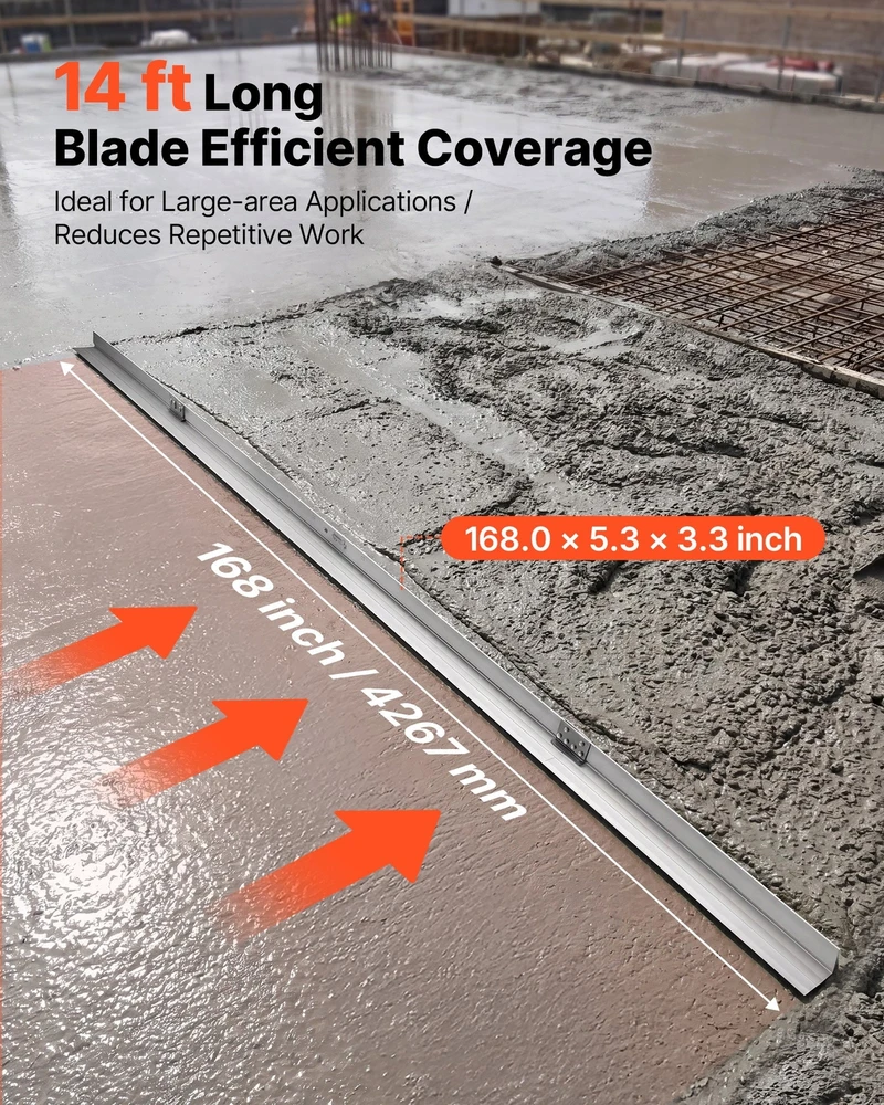 Betono lyginimo liniuotė VEVOR XSJ-2026-LZGD-003, 4267 mm