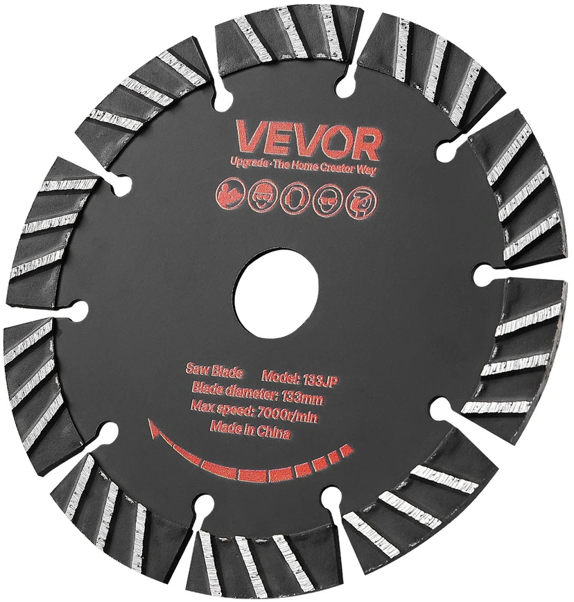 Deimantiniai pjovimo diskai VEVOR 133JP, 133 mm, 5 vnt.