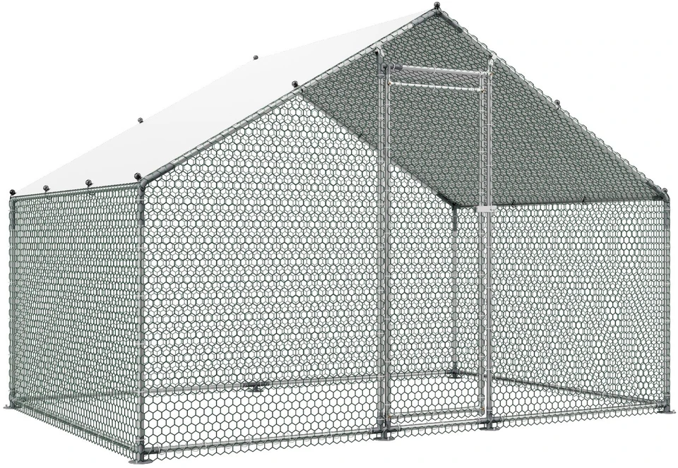 VEVOR Didelė metalinė vištidė, 3 x 2 x 2 m