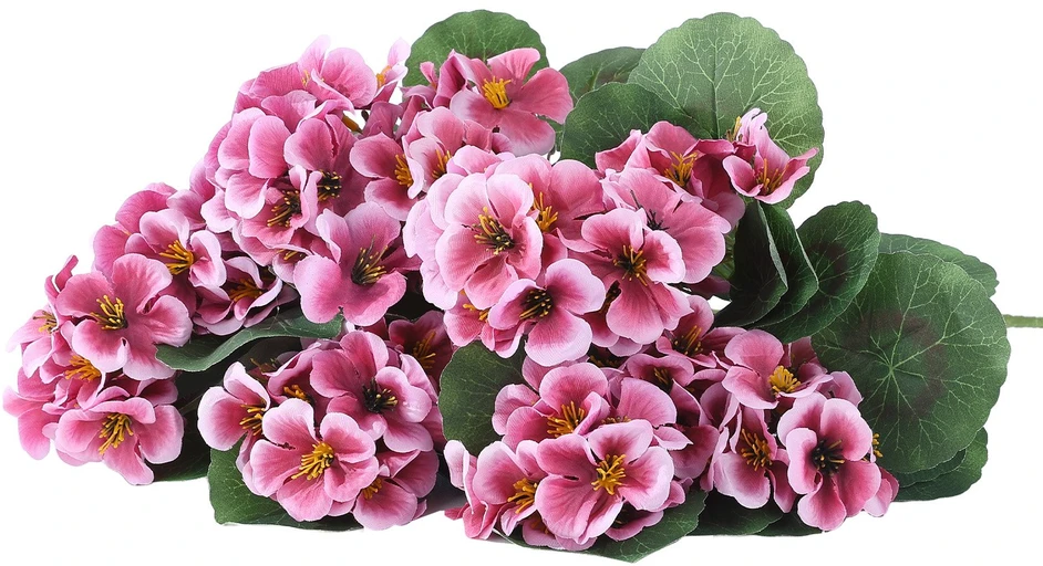 VEVOR Dirbtinės rožinės pelargonijos su stiebais, 24 vnt.