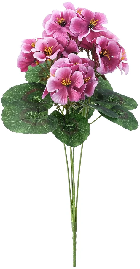 VEVOR Dirbtinės rožinės pelargonijos su stiebais, 24 vnt.