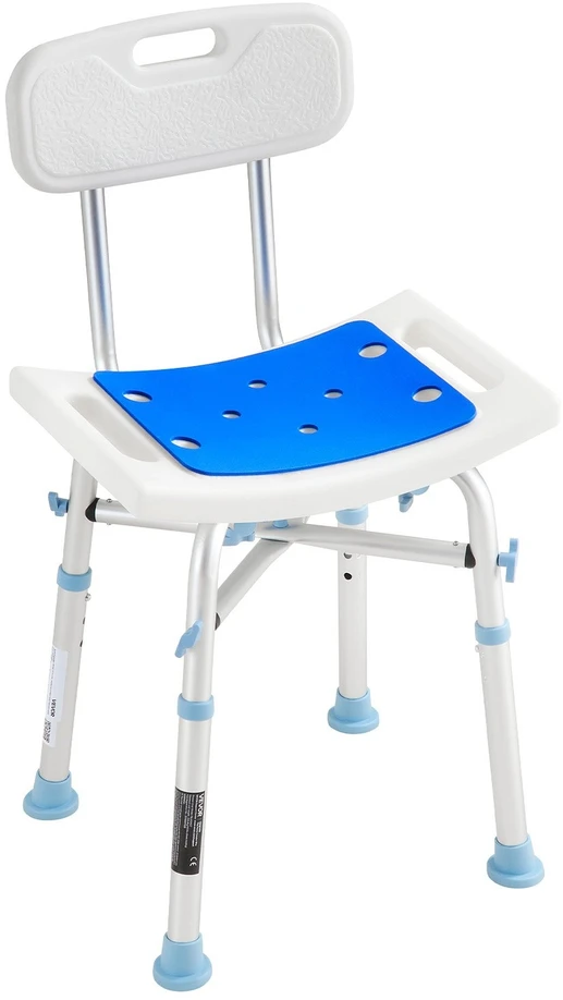 VEVOR Dušo kėdė su atlošu, iki 227 kg