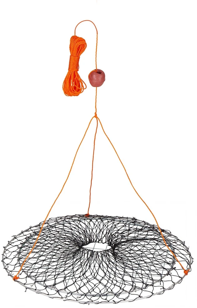 VEVOR Dviejų žiedų krabų gaudyklė, 60 cm viršus, 50 cm apačia