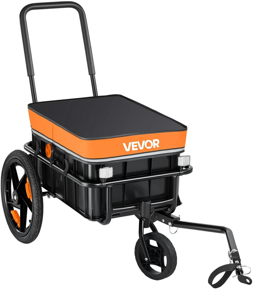 VEVOR Dviračio krovininė priekaba 45 kg 2-in-1