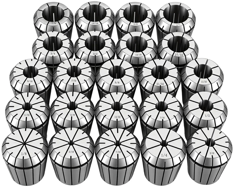 VEVOR ER40 įvorių rinkinys 3,2–25,4 mm, 23 vnt.