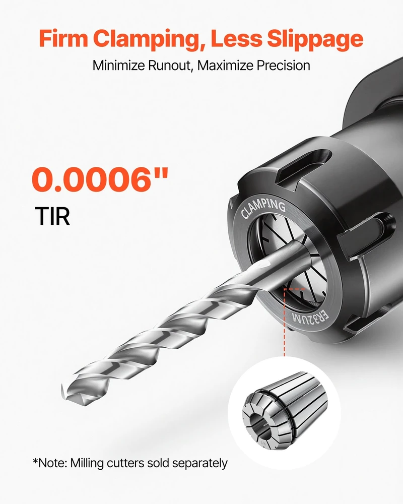 VEVOR ER40 įvorių rinkinys 3,2–25,4 mm, 23 vnt.