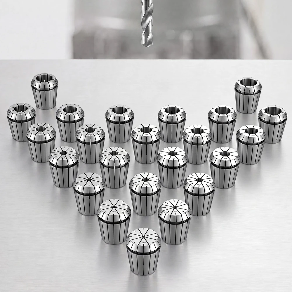 VEVOR ER40 įvorių rinkinys 3,2–25,4 mm, 23 vnt.