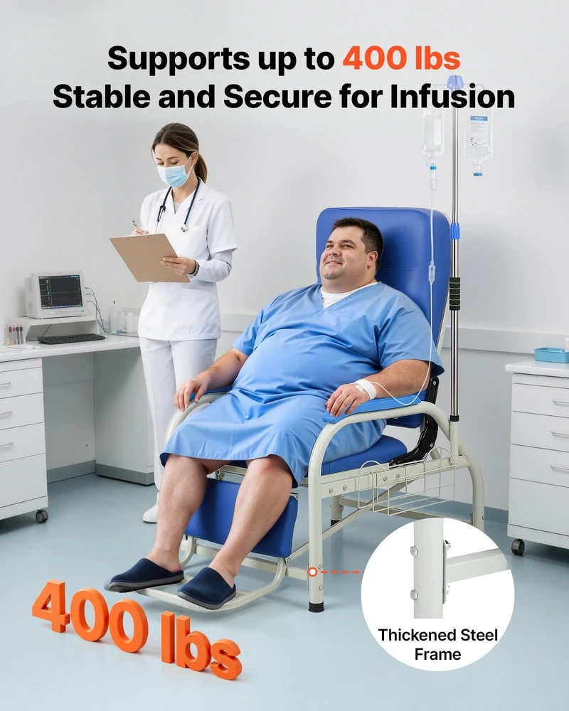 VEVOR Infuzijų kėdė su IV stovu