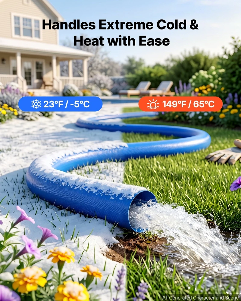 VEVOR Išleidimo žarna 1-1/2" x 15,2 m PVC