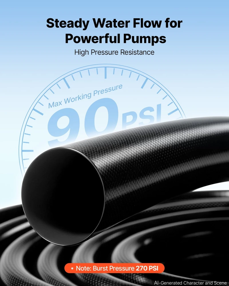 VEVOR Išleidimo žarna 1-1/2" x 30.48 m PVC