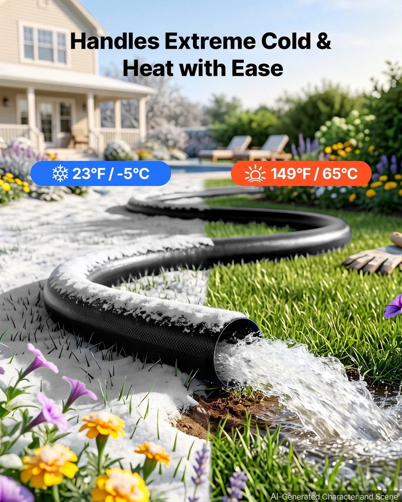 VEVOR Išleidimo žarna 2" x 30,48 m PVC