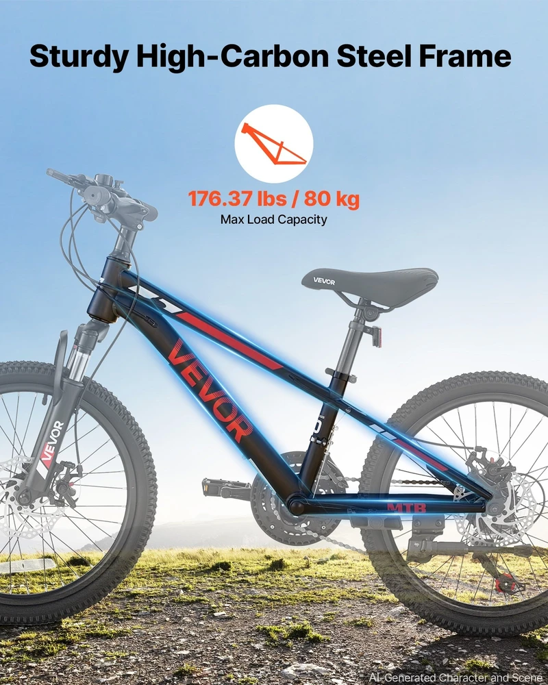 VEVOR Kalnų dviratis vyrams ir moterims 50.8 cm