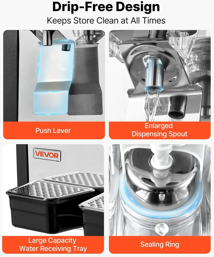 VEVOR Komercinis gėrimų dispenseris 2x10 l