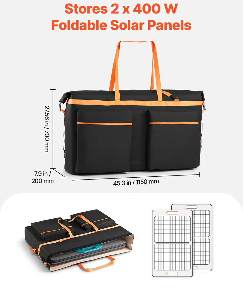 VEVOR Laikymo krepšys 2 x 400W sulankstomoms saulės panelėms