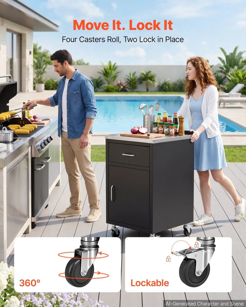 VEVOR Lauko paruošimo spintelė BBQ salai