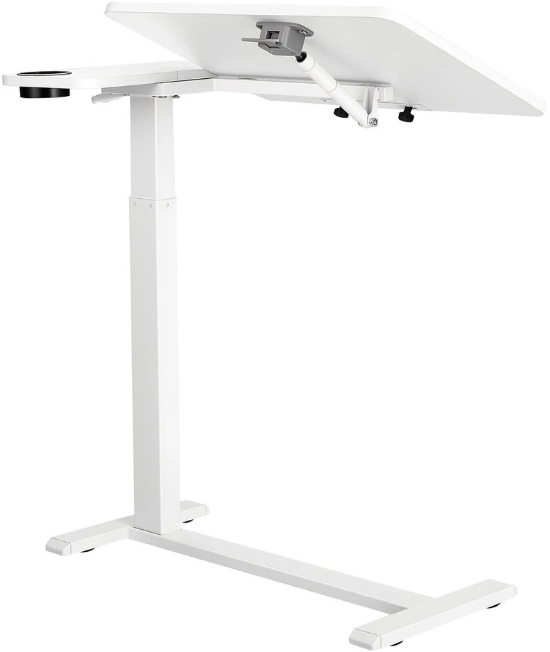 VEVOR Lovos staliukas 800 x 400 mm su ratukais baltas