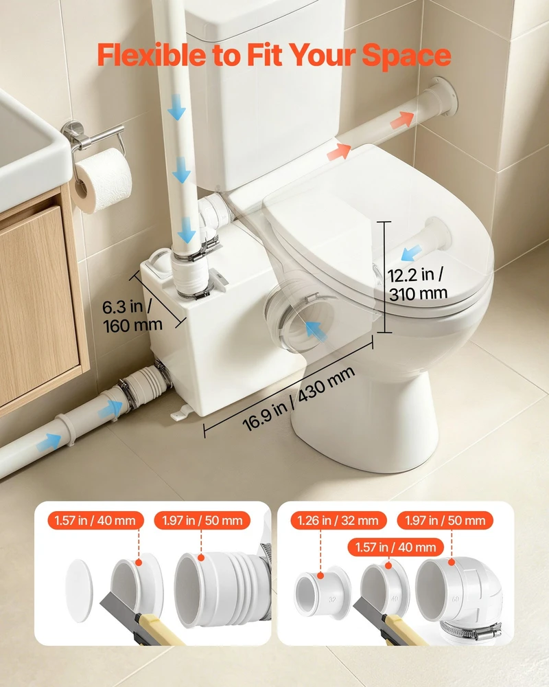 VEVOR Maceravimo siurblys 800W su 4 įvadais